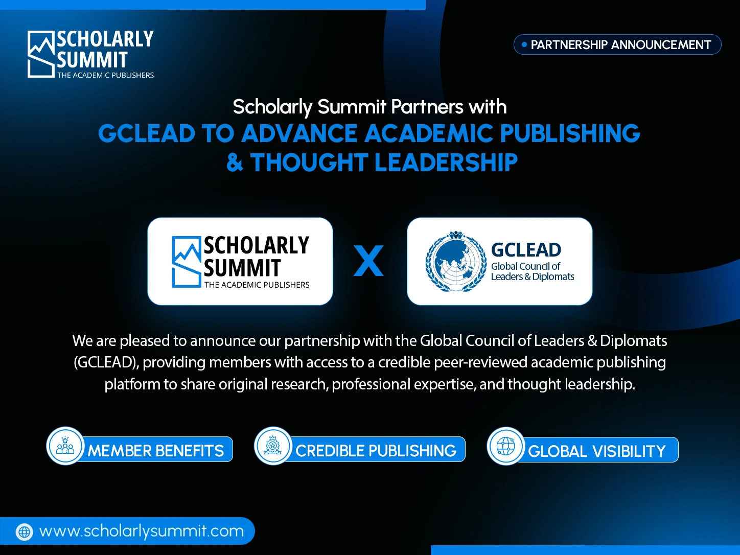 Scholarly Summit Partners with GCLEAD to Advance Academic Publishing & Thought Leadership